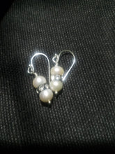 Load image into Gallery viewer, Pearl Earrings with Black
