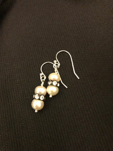 Pearl Earrings with Black